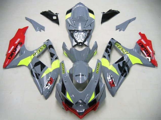 2006-2007 GSXR750 K6 Motorcycle Fairings - Nardo Grey Neon Green Red Ecstar