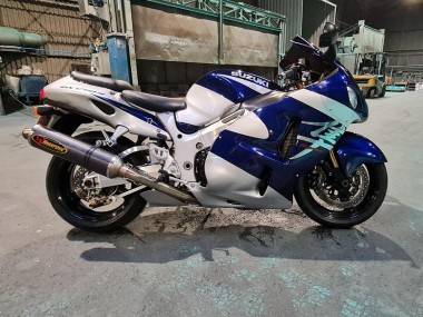 Cheap 1996-2007 Suzuki GSXR 1300 Hayabusa Motorcycle Fairings - Blue White