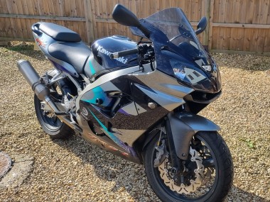 Cheap 2002-2003 Kawasaki Ninja ZX9R Motorcycle Fairings - Blue Silver