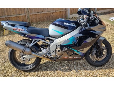 Cheap 2002-2003 Kawasaki Ninja ZX9R Motorcycle Fairings - Blue Silver