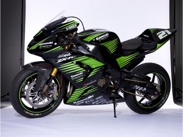 2006-2007 Kawasaki ZX10R Motorcycle Fairings - Glossy Black Green White