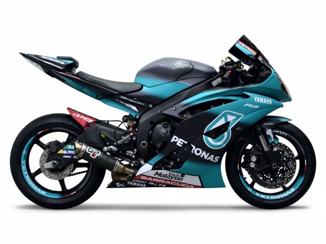 2008-2016 Yamaha YZF R6 Motorcycle Fairings - Light Green White Black Petronas