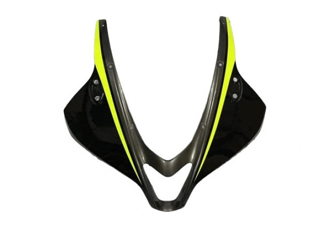 2007-2008 Honda CBR600RR Motorcycle Fairings - Glossy Black High Viz Yellow