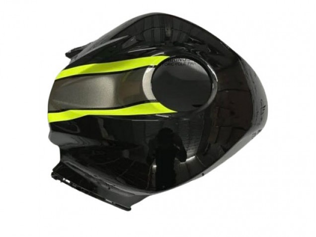 2007-2008 Honda CBR600RR Motorcycle Fairings - Glossy Black High Viz Yellow