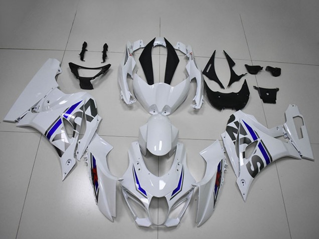 2017-2024 Suzuki GSXR 1000 Motorcycle Fairings - White Blue