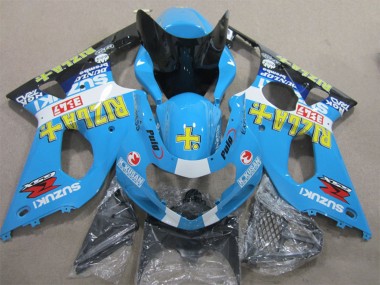 Cheap 2000-2002 Suzuki GSXR 1000 Motorcycle Fairings - Blue Yellow White Black Rizla