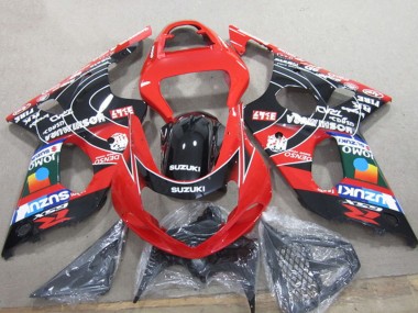 Cheap 2000-2002 Suzuki GSXR 1000 Motorcycle Fairings - Red Black Blue DENSO