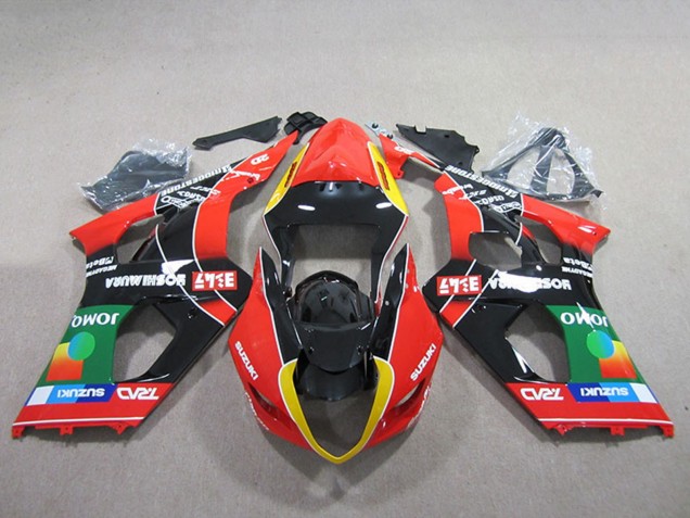 2003-2004 Suzuki GSXR 1000 Motorcycle Fairings - Red Yellow Green Black