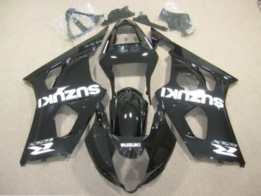 Cheap 2003-2004 Suzuki GSXR 1000 Motorcycle Fairing - Glossy Black White Decal
