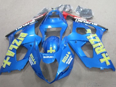 Cheap 2003-2004 Suzuki GSXR 1000 Motorcycle Fairings - Blue Yellow Black Rizla