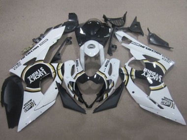 Cheap 2005-2006 Suzuki GSXR 1000 Motorcycle Fairings - White Black Lucky Strike Motul