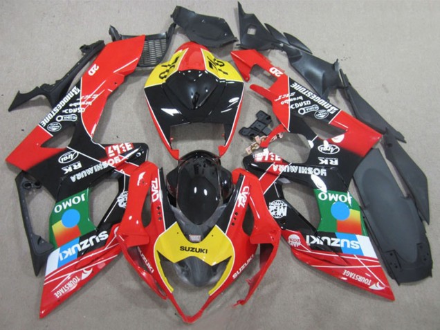 2005-2006 Suzuki GSXR 1000 Motorcycle Fairings - Black Red Yellow Blue JOMO