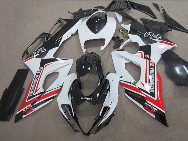 2005-2006 Suzuki GSXR 1000 Motorcycle Fairings - White Black Red Yoshimura