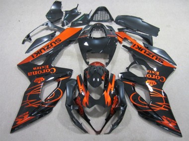 Cheap 2005-2006 Suzuki GSXR 1000 Motorcycle Fairings - Glossy Black Orange Corona Extra