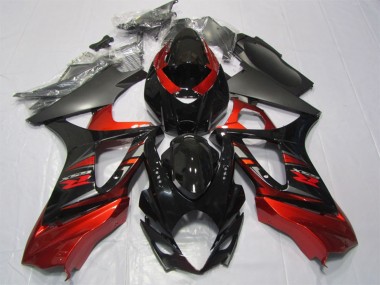 Cheap 2007-2008 Suzuki GSXR 1000 Motorcycle Fairing Kits - Red Glossy Black