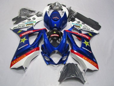 Cheap 2007-2008 Suzuki GSXR 1000 Motorcycle Fairing Kits - White Blue Red Black Rockstar