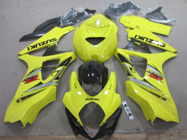 Cheap 2007-2008 Suzuki GSXR 1000 Motorcycle Fairing - Yellow Silver Black