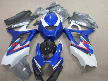 Cheap 2007-2008 Suzuki GSXR 1000 Motorcycle Fairings - White Blue Red