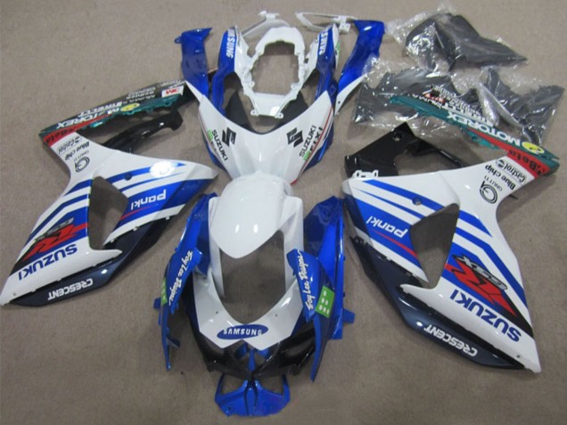 2009-2016 Suzuki GSXR 1000 Motorcycle Fairings - White Blue Red Samsung