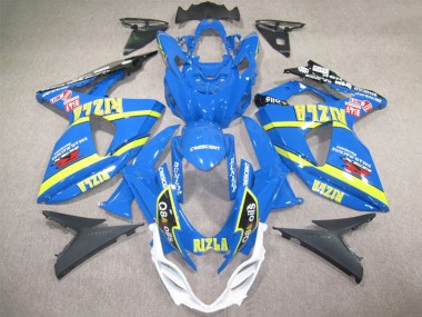 Cheap 2009-2016 Suzuki GSXR 1000 Motorcycle Fairings - Blue Yellow Rizla Q8 Oils