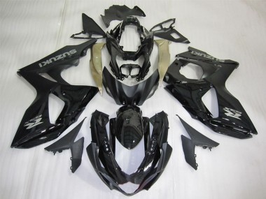 Cheap 2009-2016 Suzuki GSXR 1000 Motorcycle Fairings - Glossy Black Silver Decal