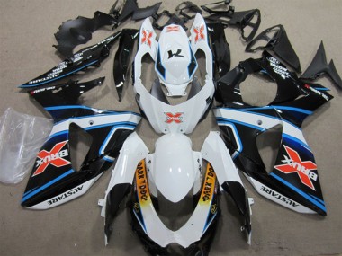 Cheap 2009-2016 Suzuki GSXR 1000 Motorcycle Fairings - White Blue Yellow Black Brux Dark Dog