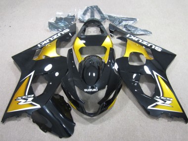 Cheap 2004-2005 Suzuki GSXR 600 Motorcycle Fairings - Glossy Black Yellow
