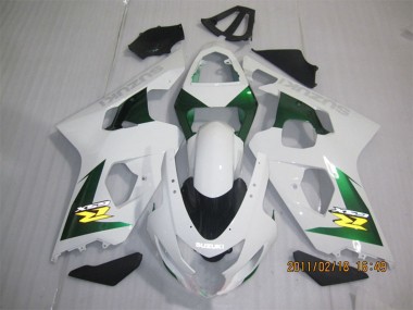 Cheap 2004-2005 Suzuki GSXR 600 Motorcycle Fairings - White Green Yellow Black