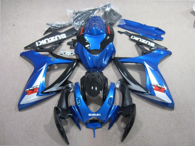 2006-2007 Suzuki GSXR 600 Motorcycle Fairings - Blue White Glossy Black Red