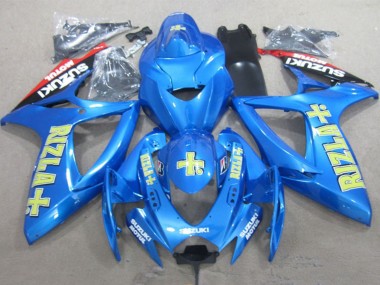 Cheap 2006-2007 Suzuki GSXR 600 Motorcycle Fairings - Blue Gold Red Rizla
