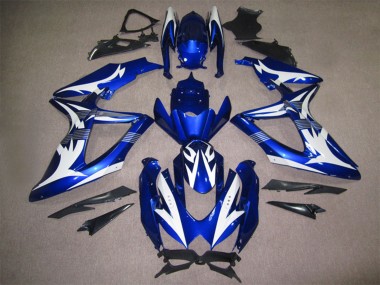 Cheap 2008-2010 Suzuki GSXR 600 Motorcycle Fairings - White Blue