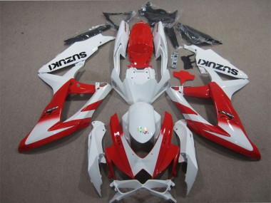 Cheap 2008-2010 Suzuki GSXR 600 Motorcycle Fairings - White Red