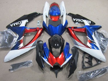 Cheap 2008-2010 Suzuki GSXR 600 Motorcycle Fairings - White Red Blue Black Rizoma