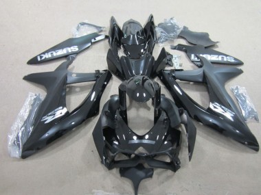 Cheap 2008-2010 Suzuki GSXR 600 Motorcycle Fairings - Glossy Black White