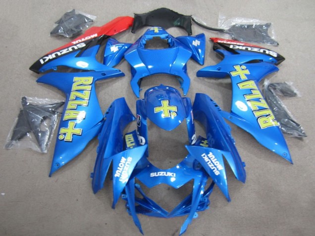 2011-2024 Suzuki GSXR 600 Motorcycle Fairings - Blue Gold Rizla