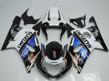 Cheap 2001-2003 Suzuki GSXR 750 Motorcycle Fairings - White Blue Glossy Black Viru