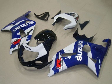 Cheap 2001-2003 Suzuki GSXR 750 Motorcycle Fairings - Blue White