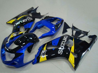 Cheap 2001-2003 Suzuki GSXR 750 Motorcycle Fairings - Blue Yellow Glossy Black