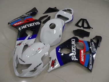 Cheap 2004-2005 Suzuki GSXR 750 Motorcycle Fairings - White Blue Red Black Motul