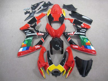 Cheap 2006-2007 Suzuki GSXR 750 Motorcycle Fairings - Red Black Yellow Green JOMO
