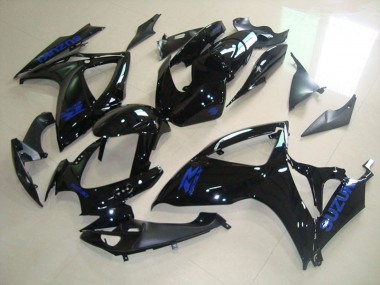 Cheap 2006-2007 Suzuki GSXR 750 Motorcycle Fairings - Glossy Black Blue Decal