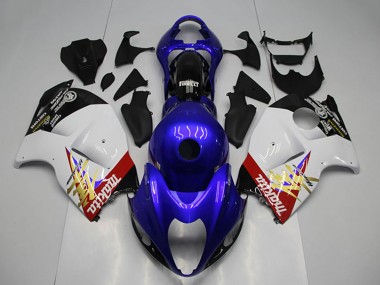 Cheap 1996-2007 Suzuki GSXR 1300 Hayabusa Motorcycle Fairing - Blue White