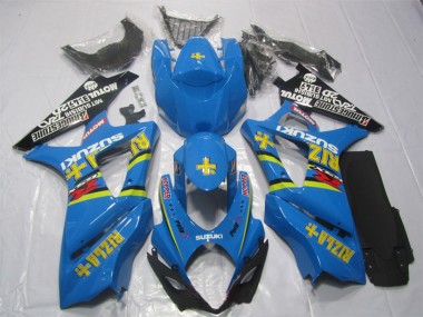Cheap 2007-2008 Suzuki GSXR 1000 Bike Fairings - Blue Gold Black Rizla