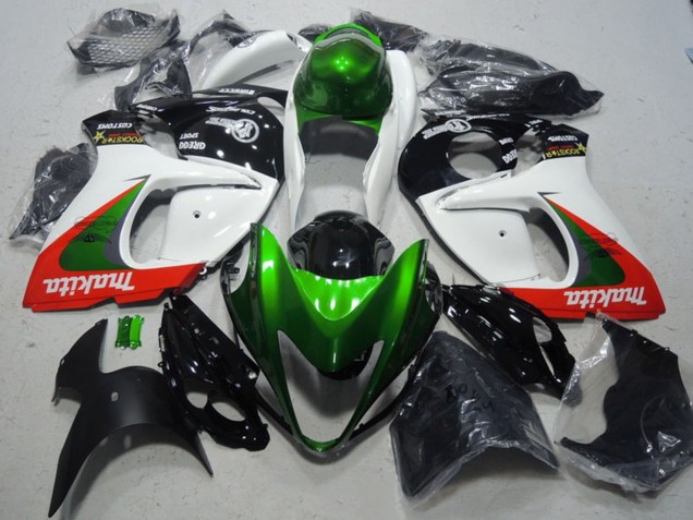 2008-2020 Suzuki GSXR 1300 Hayabusa Motorcycle Fairings - White Green Red Makita