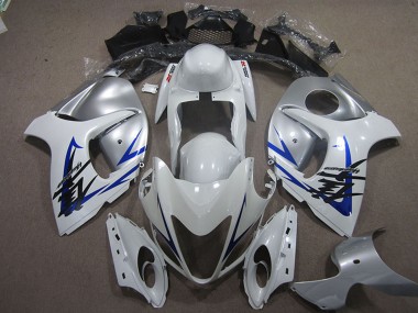Cheap 2008-2020 Suzuki GSXR 1300 Hayabusa Motorcycle Fairing - White Blue