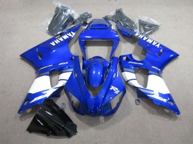 Cheap 1998-1999 Yamaha YZF R1 Motorcycle Fairings - Blue White with Decal