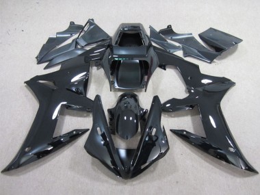 Cheap 2002-2003 Yamaha YZF R1 Motorcycle Fairings - Glossy Black Plain