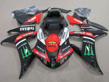 Cheap 2004-2006 Yamaha YZF R1 Motorcycle Fairings - Red White Glossy Black Green Motul Monster