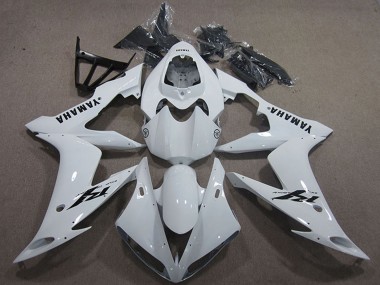 Cheap 2004-2006 Yamaha YZF R1 Motorcycle Fairings - White Black Decal