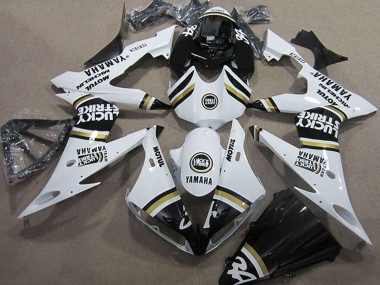 Cheap 2004-2006 Yamaha YZF R1 Motorcycle Fairings - White Black Lucky Strike
